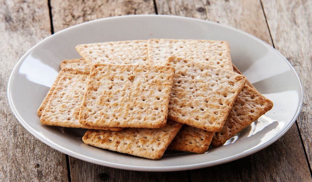 homemade whole wheat thin crackers. 