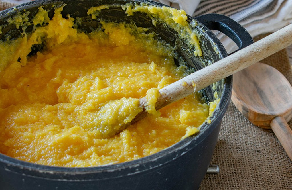 Creamy gluten free grain corn polenta