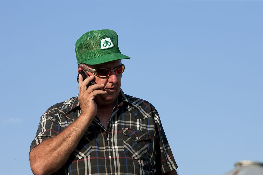 Farmer on the Phone