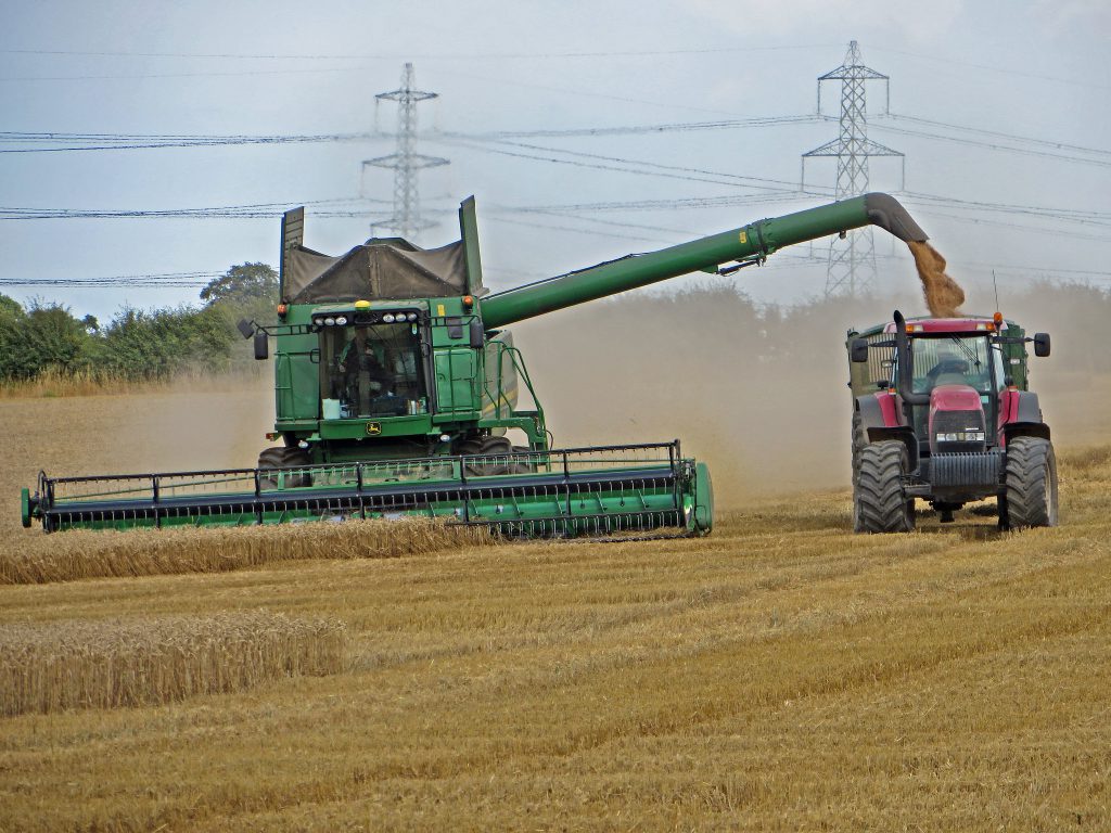 Combining near White Hart Farm