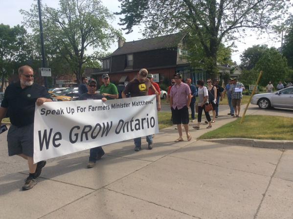 Farmers protesting