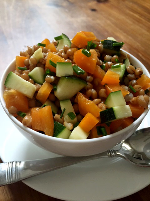 Wheat berry salad
