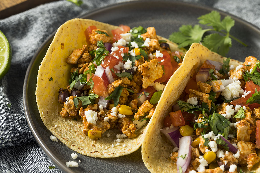 Spiced tofu and bean tacos - Good in Every Grain