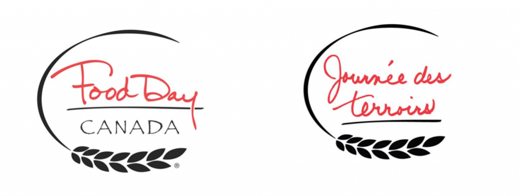 food day Canada celebration on august 1 logo French and English