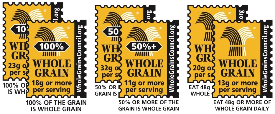 whole grain council labels and meanings. 