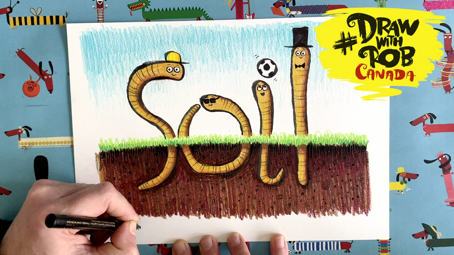 Draw With Rob Episode 2 Wiggly Worm! Good in Every Grain