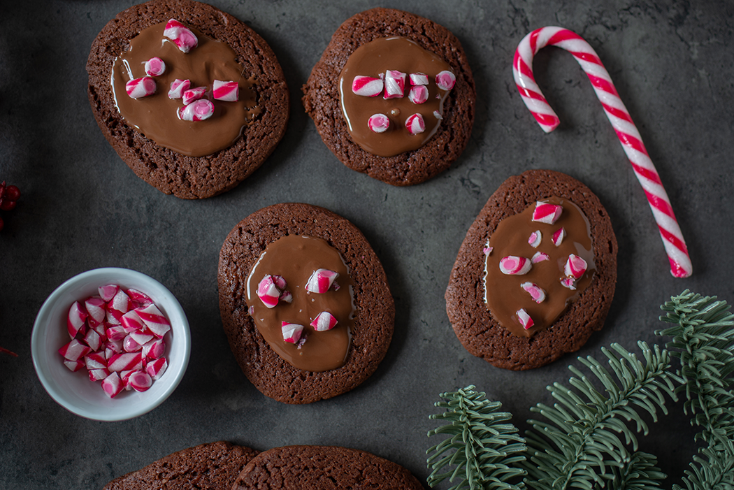 Peppermint chocolate frosted cookies Good in Every Grain